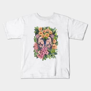 Butterfly in Flowers 2 Kids T-Shirt